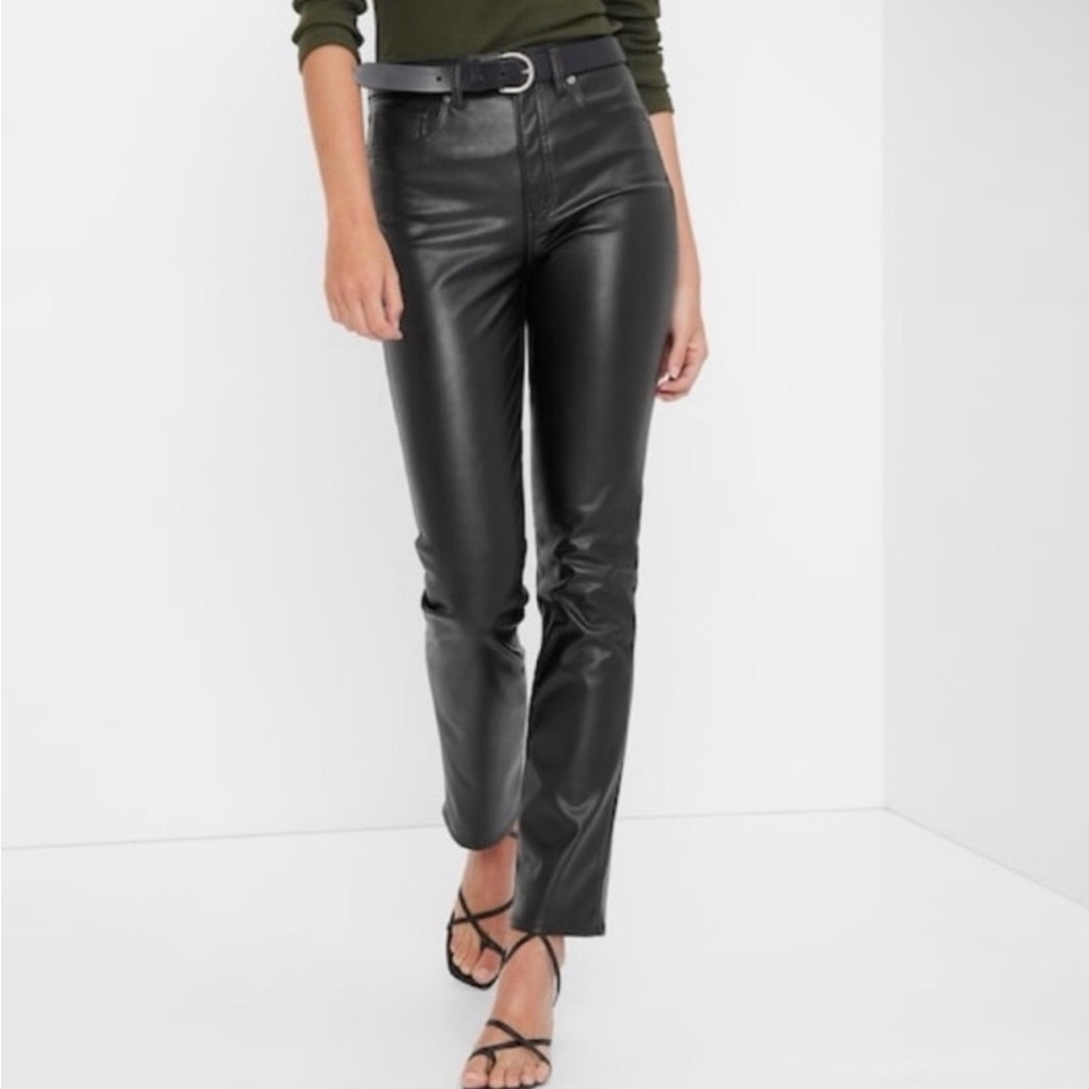 NWT Gap Faux Black Leather Pants, size 28